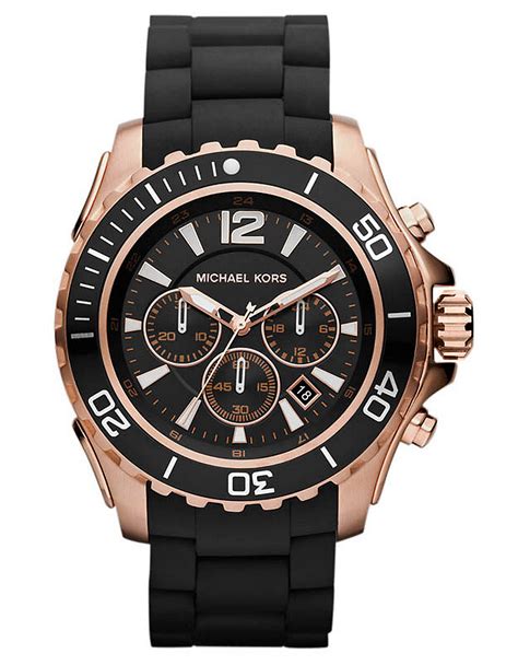 michael kors men's watch black.